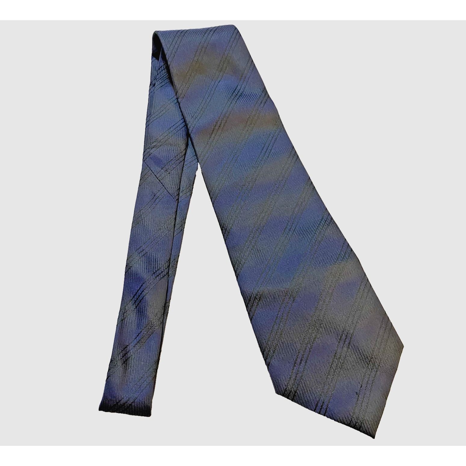 #7907 Saxony Collection Gray Mens Necktie Silk 4 X 57